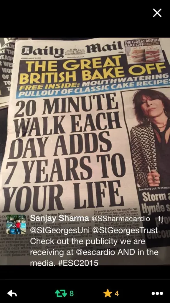 photu montrant la couverture mediatique obtenue a londres en 2015, la page 1 du daily mail, tabloid anglais tres populaire 
