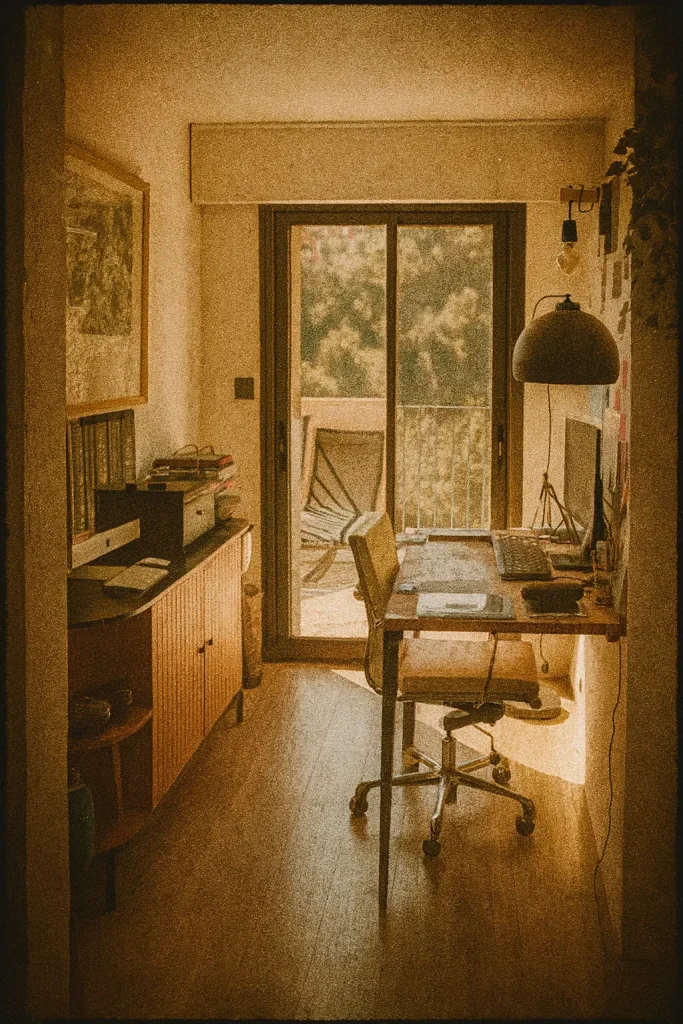 bureau ambiance vintage d'une consultante SEO à Biot sur la Côte d'Azur